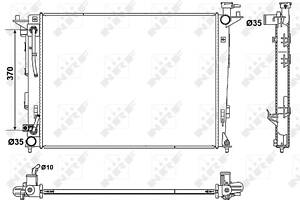 Радиатор, система охлаждения двигателя NRF 53051