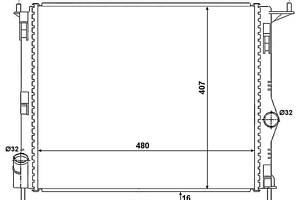 Радиатор, система охлаждения двигателя NRF 53069A