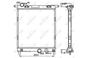 Радиатор, система охлаждения двигателя NRF 53101