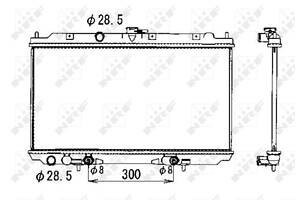 Радиатор, система охлаждения двигателя NRF 53390