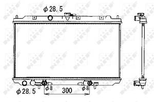 Радиатор, система охлаждения двигателя NRF 53390