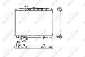Радіатор, система охолодження двигуна NRF 53453