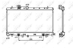 Радиатор, система охлаждения двигателя NRF 53698
