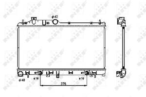 Радиатор, система охлаждения двигателя NRF 53700