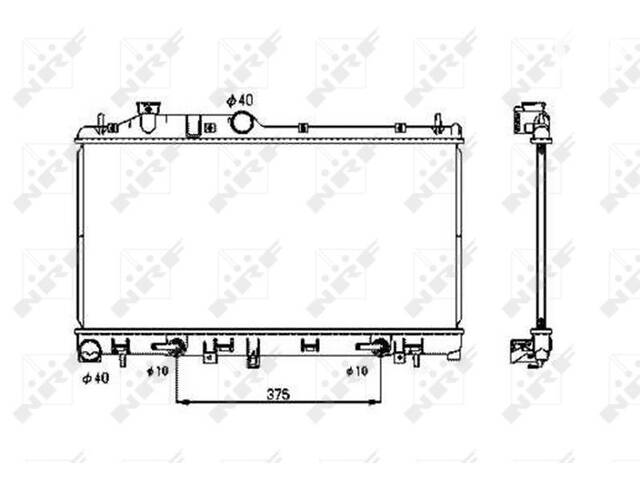 Радиатор, система охлаждения двигателя NRF 53700