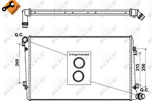Радиатор, система охлаждения двигателя NRF 53813