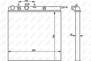 Радиатор, система охлаждения двигателя NRF 53837