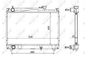 Радиатор, система охлаждения двигателя NRF 53882