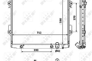 Радиатор, система охлаждения двигателя NRF 53923