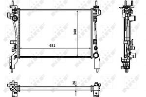 Радиатор, система охлаждения двигателя NRF 53934