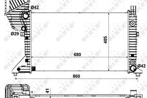 Радиатор, система охлаждения двигателя NRF 55349A