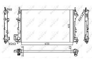 Радиатор, система охлаждения двигателя NRF 58203A