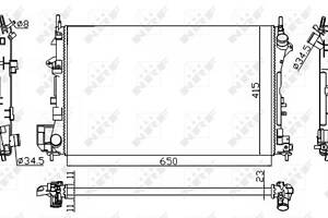 Радиатор, система охлаждения двигателя NRF 58203A