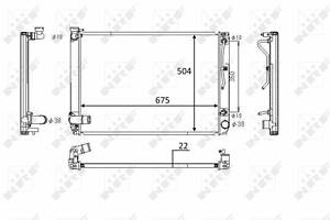 Радиатор, система охлаждения двигателя NRF 58391