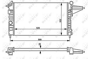 Радиатор, система охлаждения двигателя NRF 58775