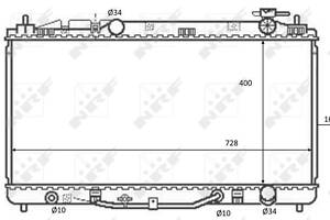 Радиатор, система охлаждения двигателя NRF 59079