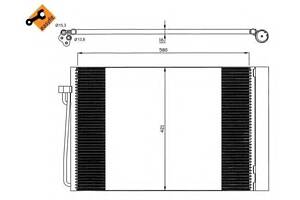 Радиатор AC BMW 5 (E60), 7 (E65, E66, E67) 2.0-6.0 11.01-12.10