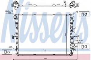 Радіатор AI Q7(06-)3.0 TDi(+)[OE 7L6.121.253 K] NISSENS 65276A на AUDI Q7 (4L)