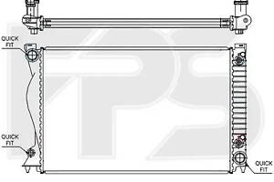 Радиатор Ауди (Audi)DI A6 05-11 (C6) производитель FPS