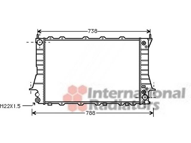 Радіатор AUDI 100/A6 26/8 AT 92-97 (Van Wezel)