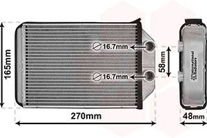 Радiатор AUDI A 6 / S 6 (C5) (01-) (вир-во Van Wezel)