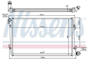 Радиатор AUDI A3 (8P1) / VW GOLF (1K1) / VW JETTA (1K2) / SEAT LEON (1P1) 2003-2016 г.