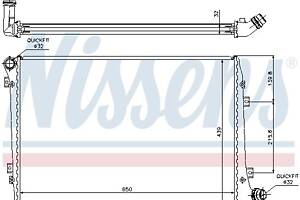 Радиатор AUDI A3 (8P1) / VW GOLF (1K1) / VW JETTA (1K2) / SEAT LEON (1P1) 2003-2016 г.