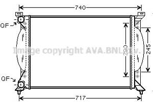 Радіатор AUDI A4 16/18/20 MT 00- (Ava)