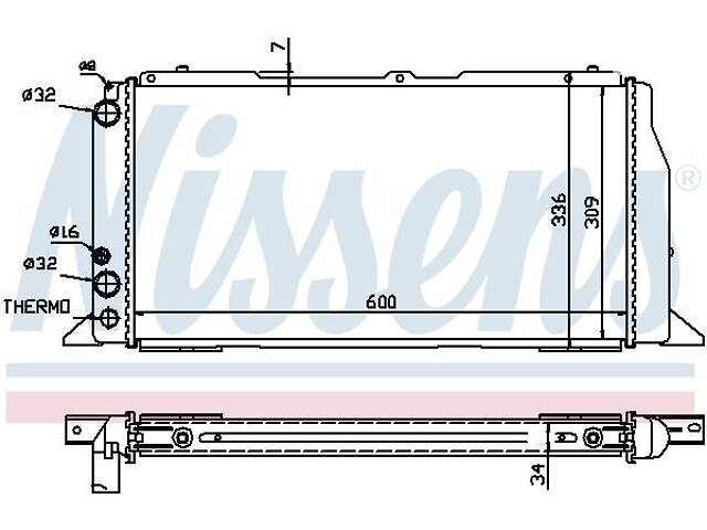 Радиатор AUDI COUPE B3 (89, 8B3) / AUDI 90 B3 (893, 894, 8A2) 1986-1996 г.