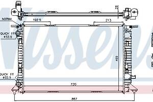 Радиатор AUDI Q5 (8RB) / AUDI A5 (8F7) / AUDI A4 B8 (8K5) / AUDI Q3 (8UB, 8UG) 2007-2020 г.