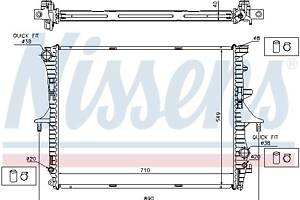 Радиатор AUDI Q7 (4LB) / PORSCHE CAYENNE (9PA) / VW TOUAREG (7LA, 7L6, 7L7) 2002-2016 г.