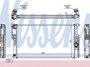 Радіатор BMW 1 F20-F21(11-)114 d(+)[OE 17117600516] NISSENS 60815 на BMW 1 (F20)