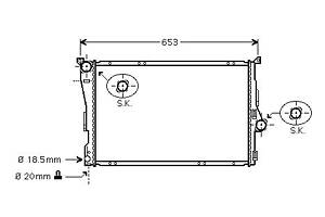 Радиатор BMW 3 (E46) / BMW Z4 (E89) 1997-2016 г.