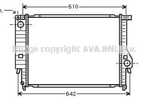 Радіатор BMW 324D/530/730 MT 85-94 (Ava)