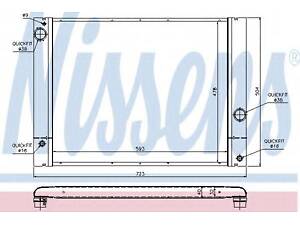 Радіатор BMW 5 E60-E61(03-)520 i(+)[OE 1711.7.534.914] NISSENS 60772 на BMW 7 седан (E65, E66, E67)