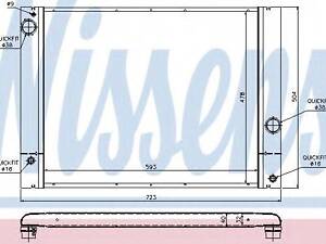 Радіатор BMW 5 E60-E61(03-)520 i(+)[OE 1711.7.534.914] NISSENS 60772 на BMW 7 седан (E65, E66, E67)