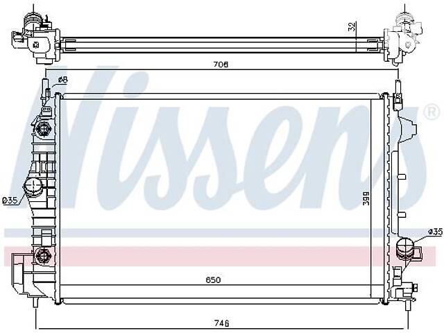 Радиатор CADILLAC BLS / OPEL SIGNUM (Z03) / FIAT CROMA (194_) 2002-2015 г.