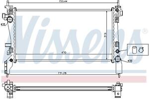 Радиатор CITROEN NEMO / FIAT QUBO (225_) / FIAT FIORINO (225_) 2007-2015 г.