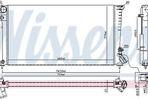 Радиатор CITROEN ZX (N2) / CITROEN XSARA (N2) / PEUGEOT PARTNER (5_, G_) 1991-2015 г.