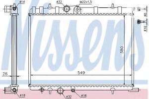 Радіатор CN BERLINGO(02-)1.1 i(+)[OE 1330.74] NISSENS 63502 на CITROËN BERLINGO фургон (M_)