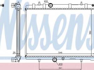 Радиатор CN BERLINGO(08-)1.6 HDI(+)[OE 1330.F5] NISSENS 63606A на CITROËN C4 II (B7)