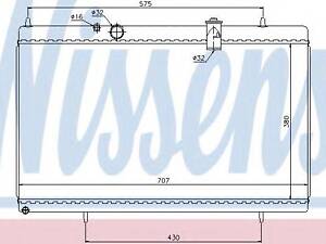 Радіатор CN C5(04-)3.0 i V6 24V(+)[OE 1330.K8] NISSENS 61271 на PEUGEOT 407 седан (6D_)