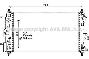 Радіатор Cruze 1.6 i * 02/09- (AVA)