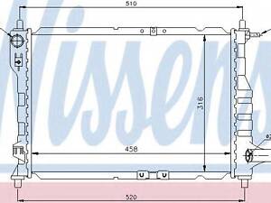 Радіатор CTGMC MATIZ(05-)0.8(+)[OE 96477777] NISSENS 61630 на CHEVROLET Spark (M200, M250)