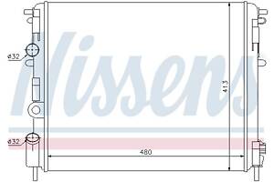 Радиатор DACIA SANDERO / DACIA LOGAN (LS_) / RENAULT LOGAN (KS_) 1997-2016 г.