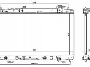 РАДІАТОР ДЛЯ TOYOTA CAMRY VENZA 2.4 / 2.7 01.06.