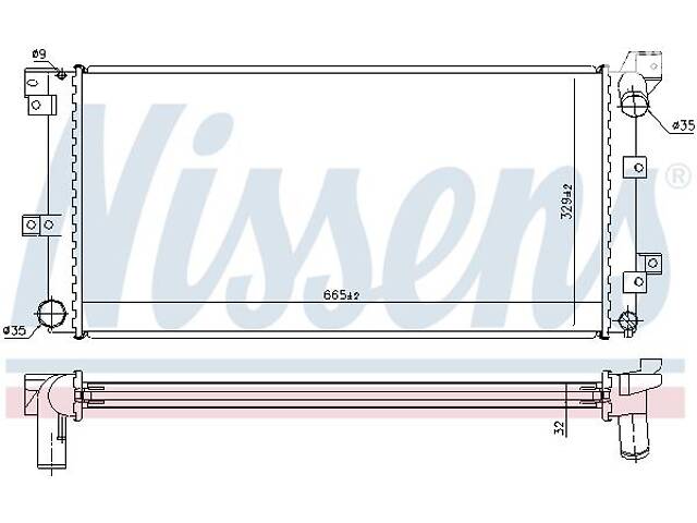 Радиатор DODGE CARAVAN / CHRYSLER VOYAGER (GS_) / CHRYSLER GRAND VOYAGER (GS) 1995-2001 г.