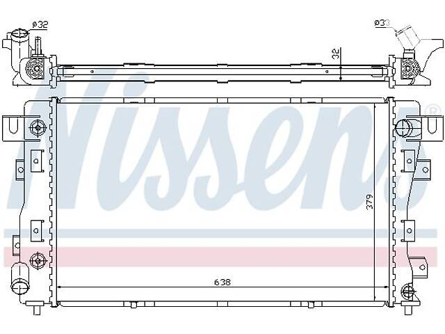 Радиатор DODGE INTREPID / CHRYSLER VISION / CHRYSLER CONCORDE 1992-1998 г.