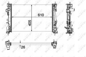 Радиатор двигателя ALFA ROMEO GIULIETTA 1.4/1.4LPG 04.10- NRF 58492