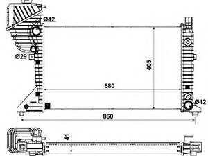 Радіатор двигуна DB Sprinter 00-06 55349A